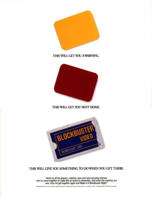 Blockbuster Video World Cup Print Ad