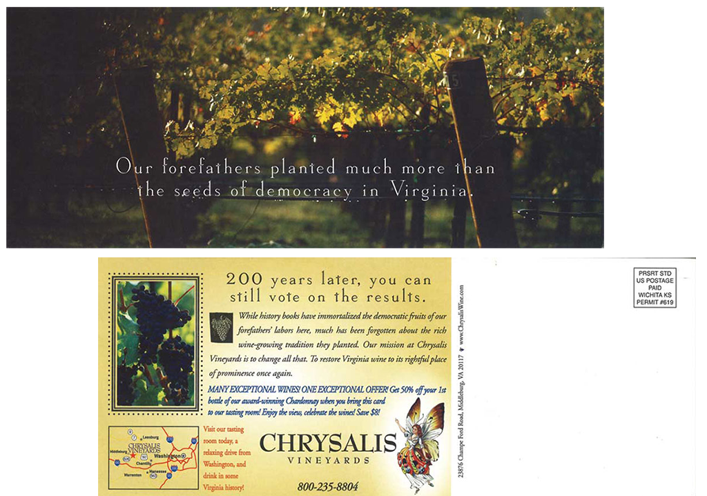 Chrysalis Vineyards Direct Mail 2