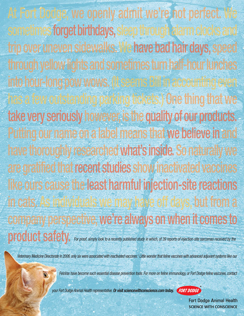 Fort Dodge Animal Health Print Ad 2