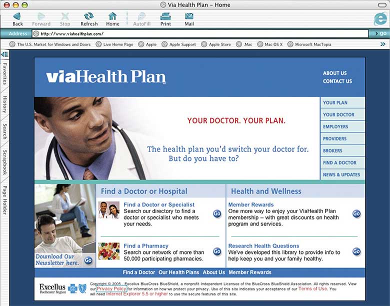 ViaHealth Plan Website Redesign