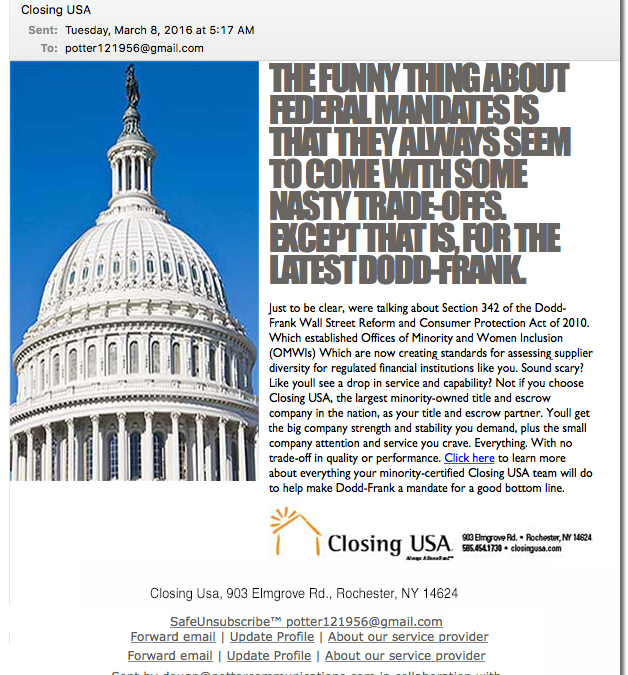 Closing USA Dodd Frank Email 1